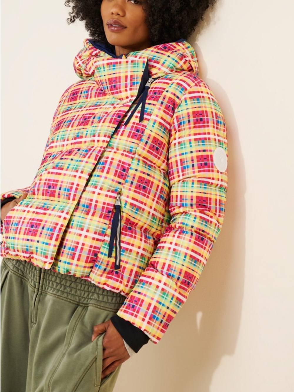 Obermeyer calypso down ski jacket plaid